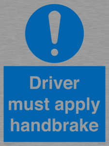 Driver must apply handbrake